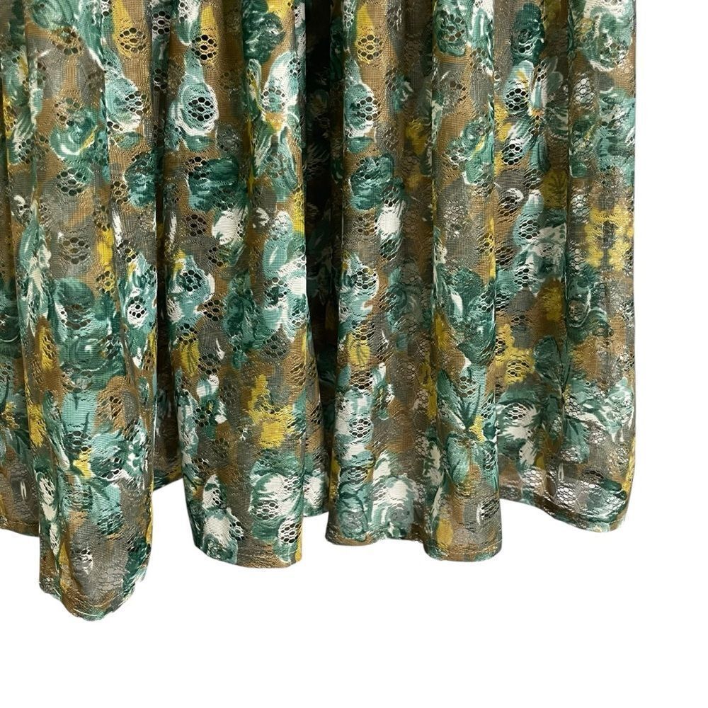 Vintage Kati for Laura Phillips 1970s Maxi Dress Green Blue Floral 12 - Picture 11 of 13